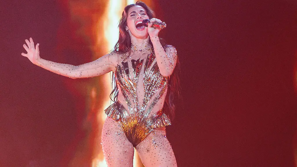 Sarah-Engels-aus-Deutschland-mit-dem-Titel-Fire-stehen-auf-der-Buehne-des-70-Eurovision-Song-Contest-ESC-bei-den-Proben-fuer-das-erste-Halbfinale-am-12-05-2026-in-der-Stadthalle-Insgesamt-35-Acts-kaempfen-um-die-Trophaee-und-knapp-60-000-Zuschauer-werden-bei-den-insgesamt-neun-Live-Shows-erwartet