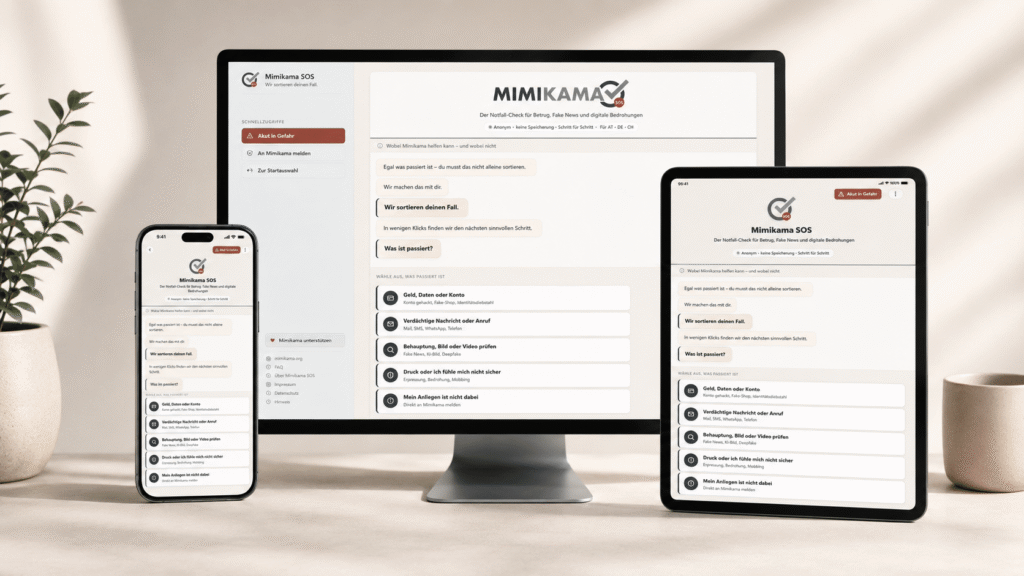 Mimikama SOS: Hilfe bei Betrug, Fake News & Konto-Hack