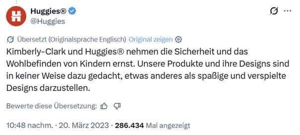 „Pädophilen-Symbole“ auf Windeln?