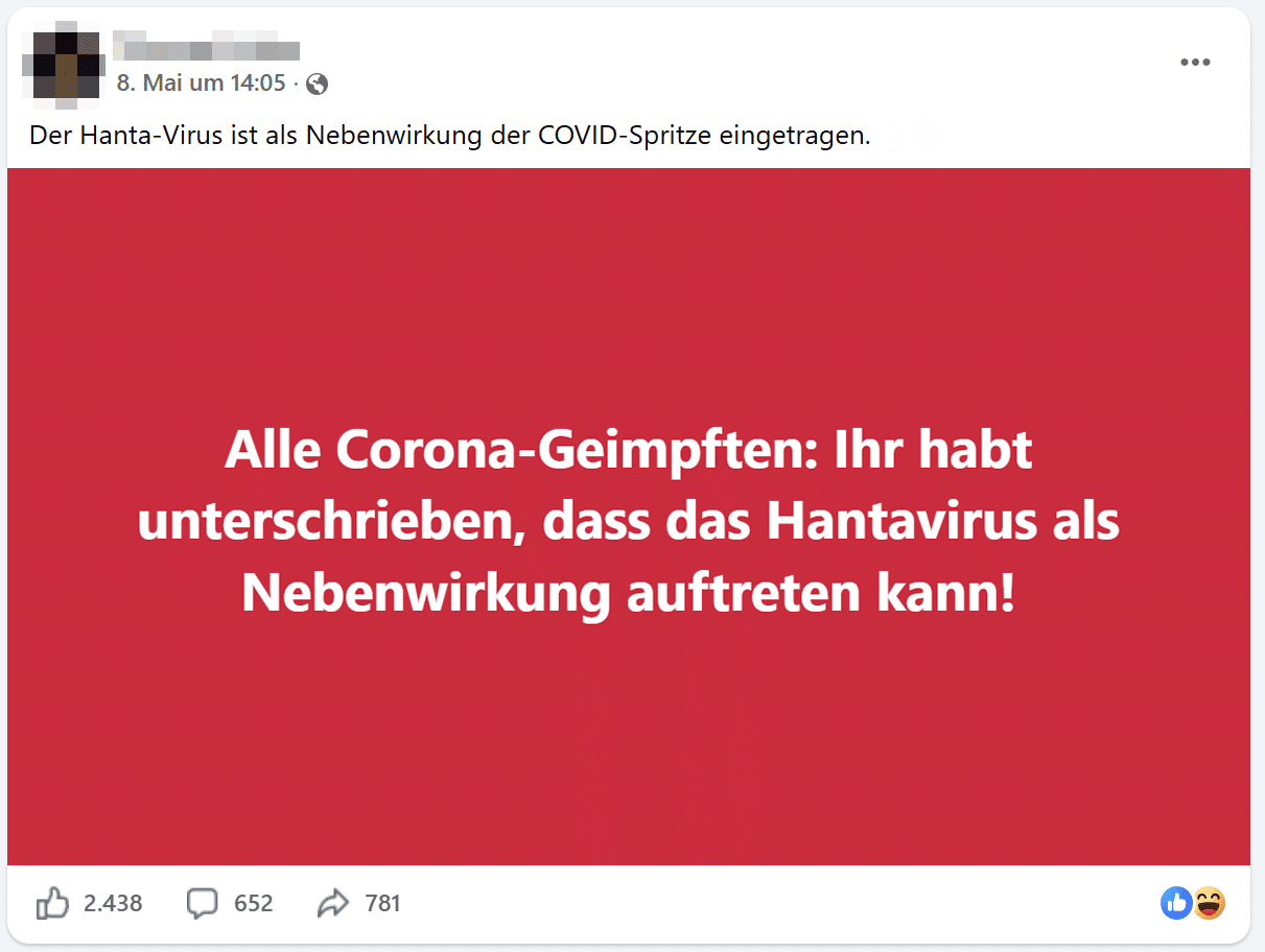 Ist Hantavirus eine Pfizer-Impfnebenwirkung?