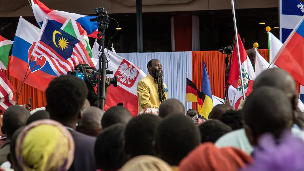 December-29-2022-Nakuru-Kenya-The-renowned-self-styled-Prophet-David-Owuor-preaches-on-stage-as-worshippers-listen-during-a-prayer-meeting-on-Kenyatta-Avenue-in-Nakuru-City-Dr-David-Owuor-of-The-Ministry-of-Repentance-and-Holiness-Church-will-be-holding-a-prayer-meeting-to-usher-in-the-new-year-Thousands-of-believers-from-across-Kenya-and-other-nations-are-expected-to-throng-the-meeting