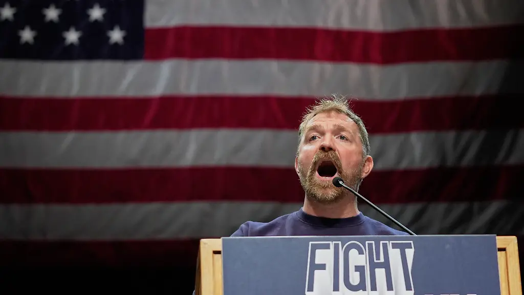 Graham-Platner-Democratic-candidate-for-U-S-Senate-speaks-at-an-event-hosted-by-Sen-Bernie-Sanders-in-Orono-Maine-Sunday-May-24-2026-AP-Photo-Robert-F