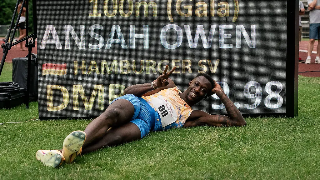 „Kein One-Hit-Wonder“: Gebremster Sprinter Ansah knackt eigenen 100-Meter-Rekord