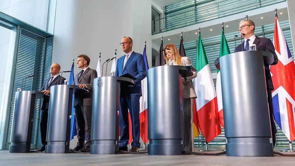 E5-Staaten beraten im Kanzleramt: Merz warnt Nato-Verbündete vor „nationalen Alleingängen“