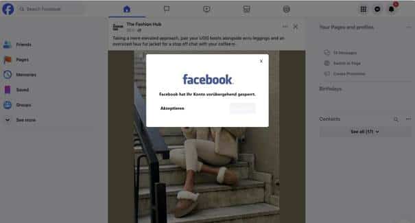 Betrüger geben sich als Facebook aus und nutzen dafür sogar Facebook-Werbung.