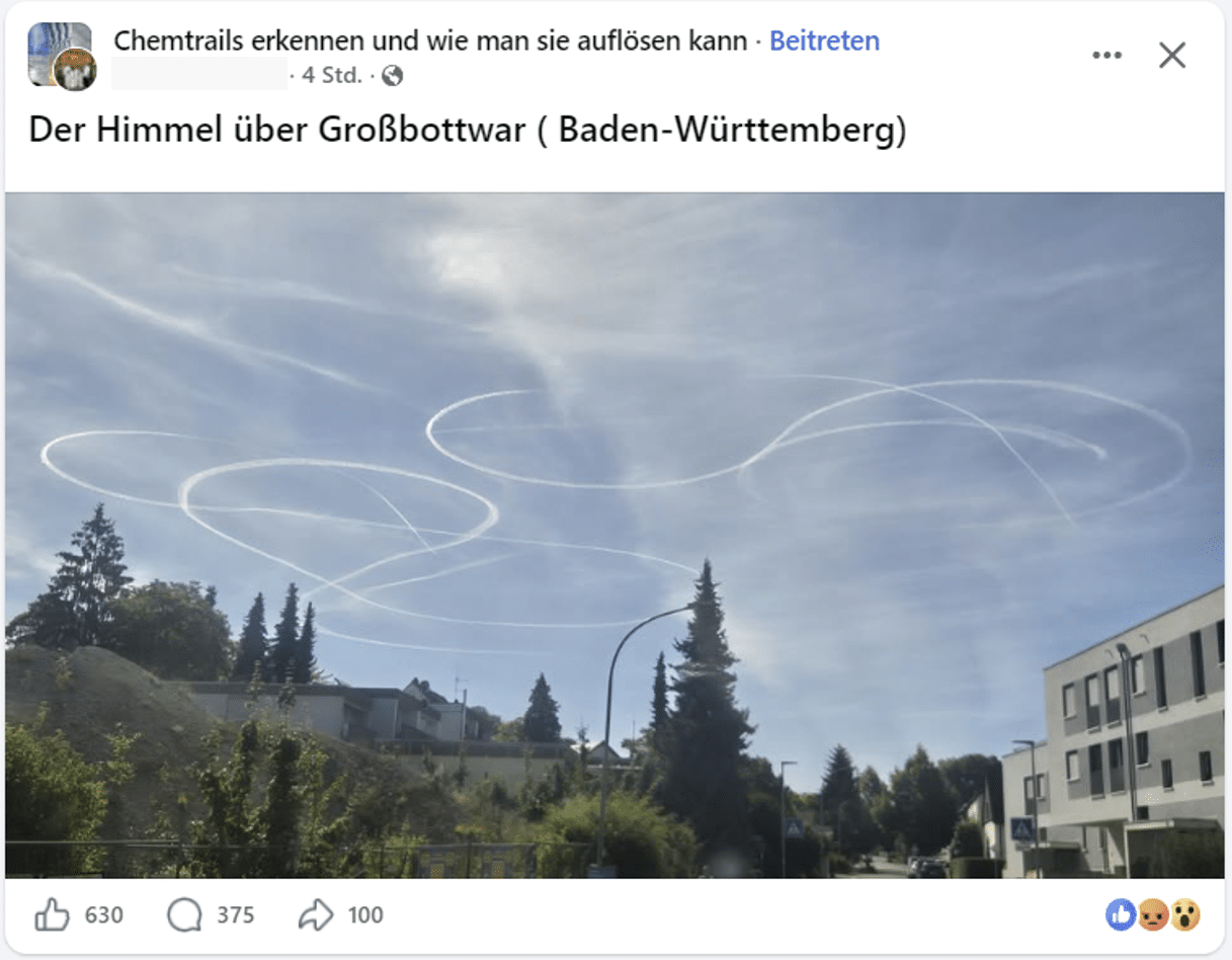 Kringel am Himmel: Chemtrail-Beweis fällt leider aus