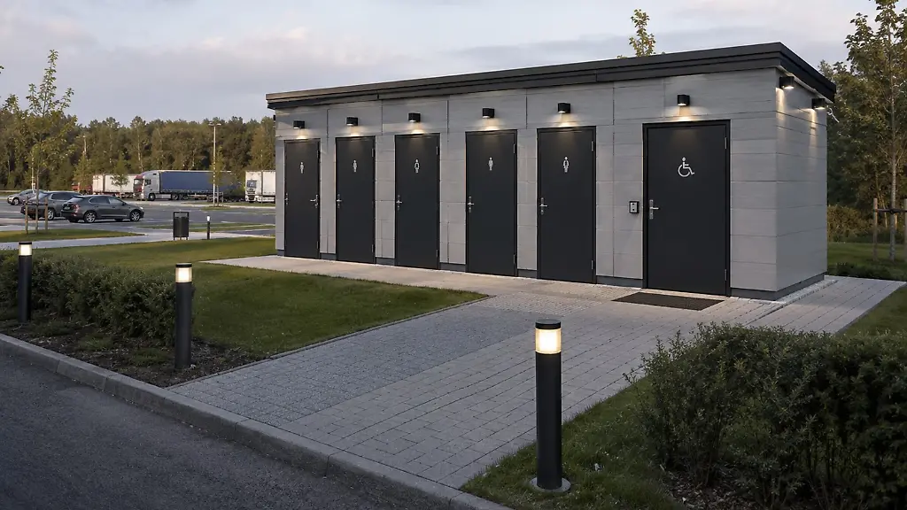 Geschlossen, gedämmt, sauberer: Bund plant Einheits-WC für Autobahn-Rastanlagen
