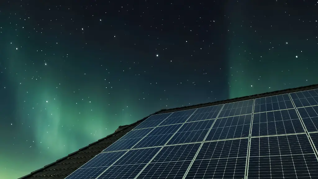 Solar-panels-producing-clean-energy-on-a-roof-of-a-residential-house-xkwx-Solar-Panels-Clean-Energy-Roof-Residential-House-Aurora-Borealis-Sky-Renewable-Environment-Sustainable-Power-Green-Technology-Sunlight-Alternative-Electricity-Eco-Friendly-Solar-Power-Photovoltaic-Installation-Energy-Home-Environmentally-Friendly-Northern-Lights-Solar-Energy-Sustainable-Living-Clean-Aurora-Sustainable-Energy-Renewable-Resources-Photovoltaic-Cells-Solar-Cells-Residential-Solar-Energy-Production-Solar-Technology-Sustainable-Housing-Night-Sky