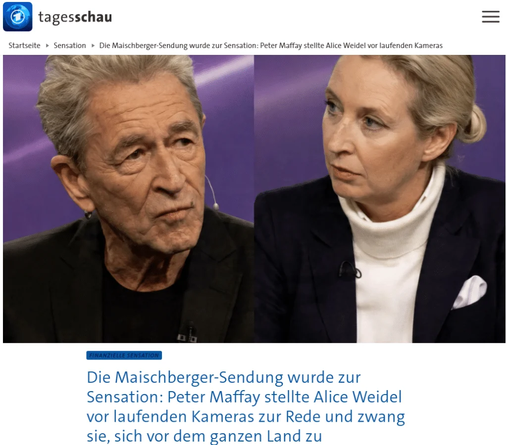 Clickbait mit angeblichem Testament von Alice Weidel führt zu Fake-Nachrichtenseite