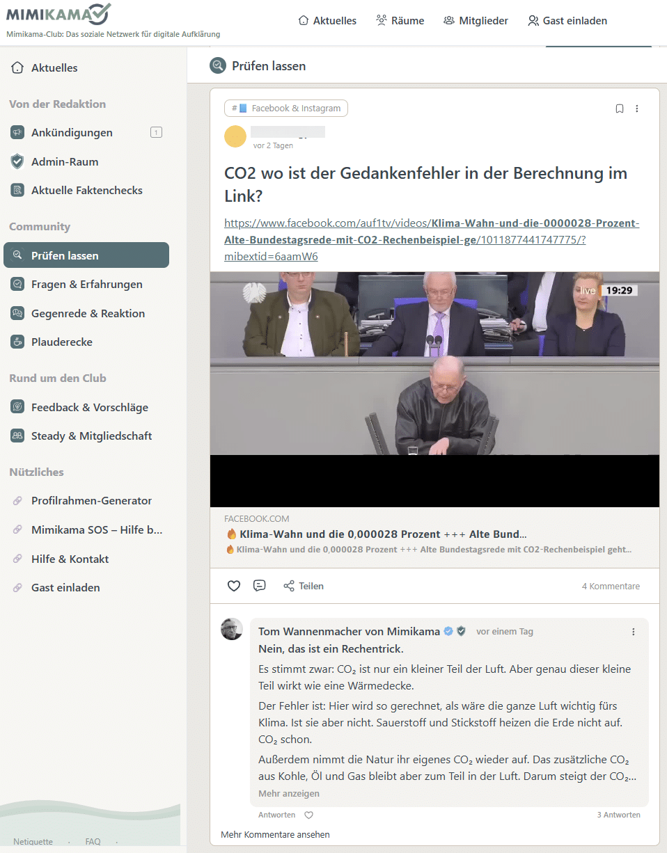 So sollte digitale Aufklärung funktionieren: Nutzerinnen und Nutzer stellen verdächtige Inhalte ein, die Community und Redaktion ordnen sie ein. Ohne Algorithmus, der aus einer Prüfanfrage gleich eine angebliche Verbreitung von Falschinformationen macht.