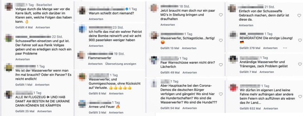 Schießen, überfahren, abschieben: Hass in Kommentarspalten
