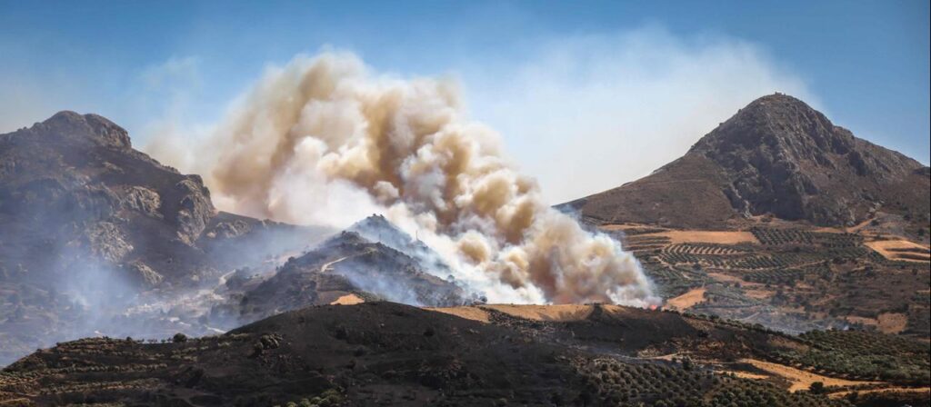 Waldbrände in Südeuropa: Starker Wind macht Lage auf Kreta unkontrollierbar