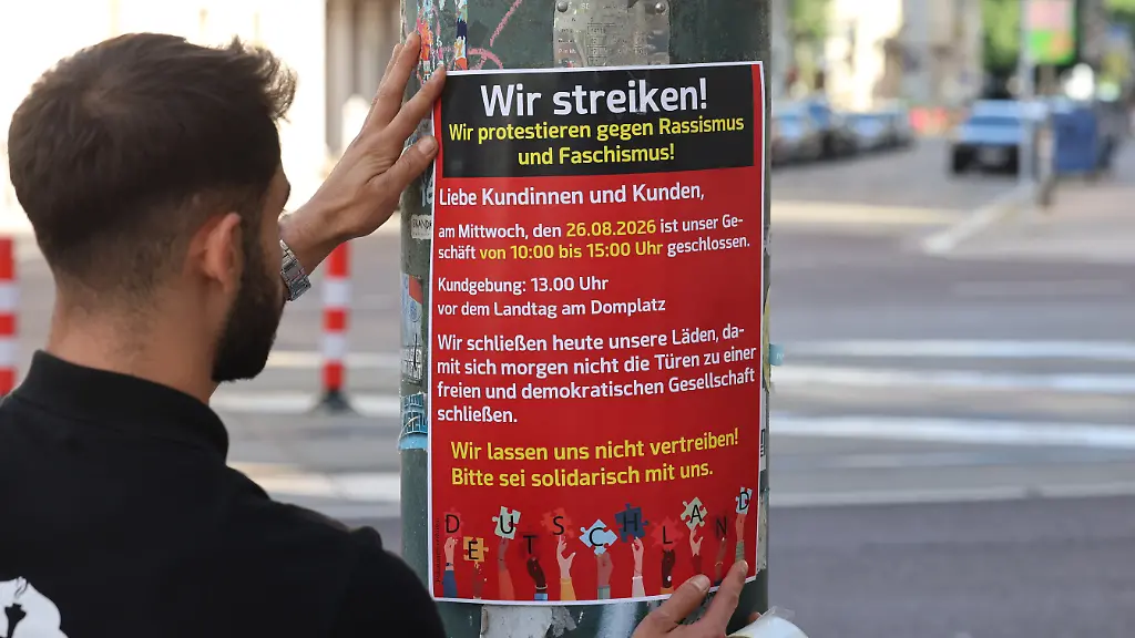 „Migra-Streik“ vor Landtagswahl: Protest gegen AfD – viele Läden in Magdeburg machen dicht