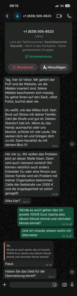 „Dann bezahlst du mit deinem Blut“: So funktioniert die WhatsApp-Erpressung mit „Viktor“