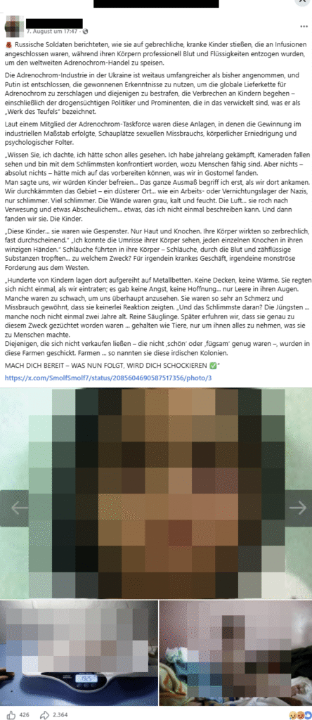 Faktencheck: Adrenochrom-Farmen in der Ukraine? Falschmeldung!