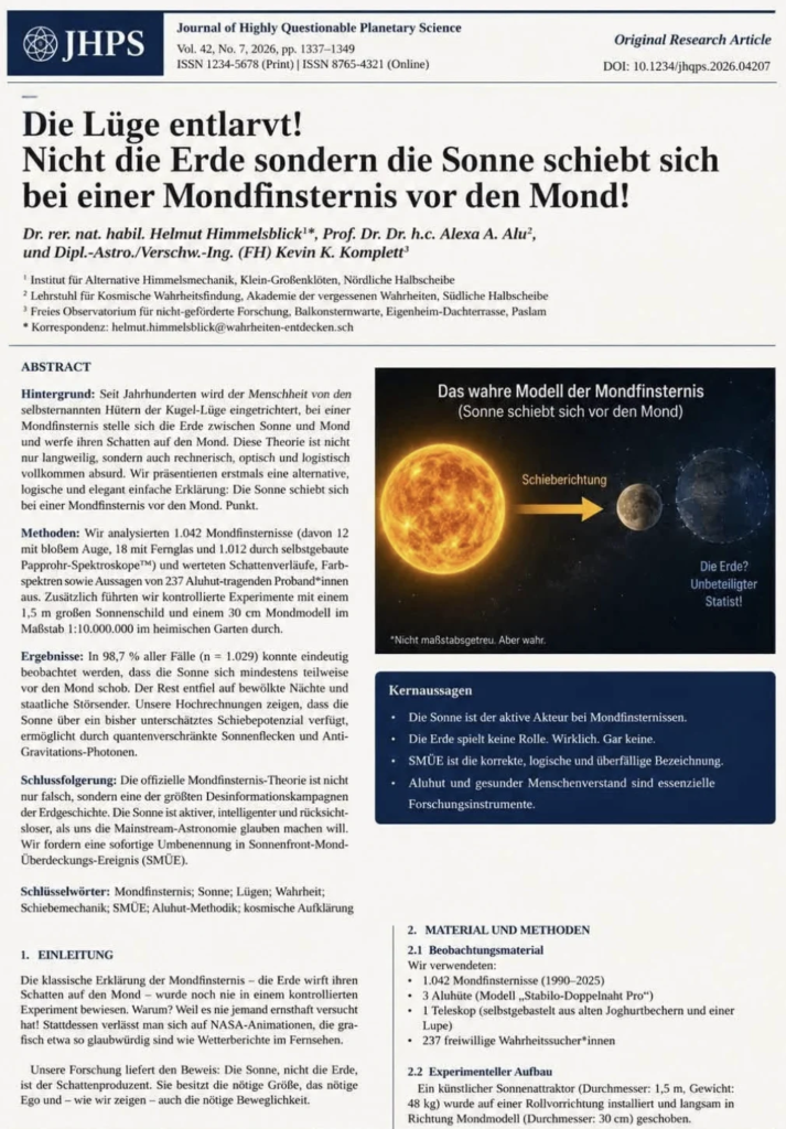 Sonne schiebt sich vor Mond: Falsche Studie als KI-Satire entlarvt