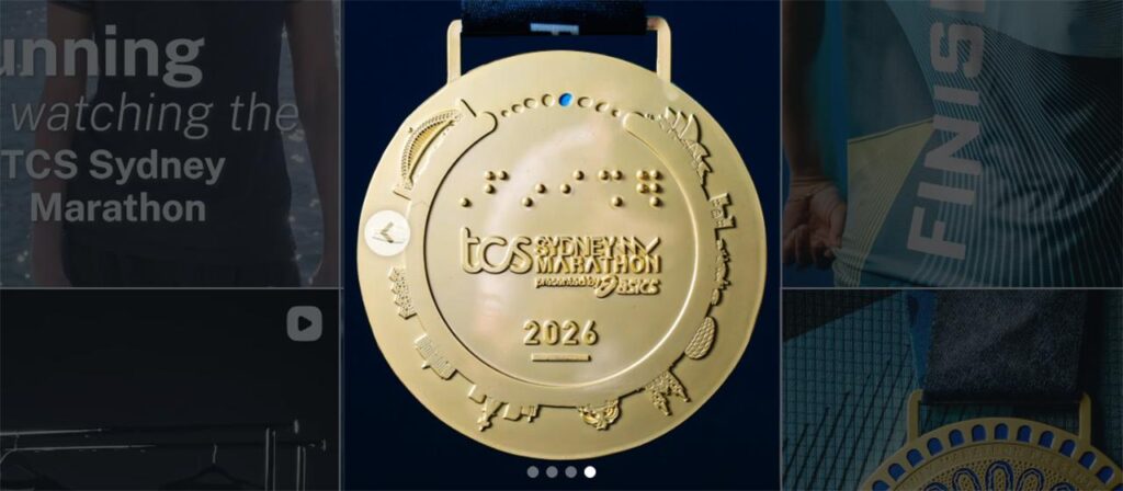 Sydney-Marathon-Medaille zeigt versehentlich Münchner Allianz Arena