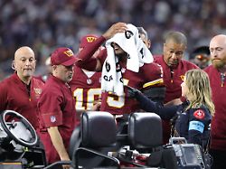 NFL: Commanders-Quarterback Daniels verletzt sich schwer