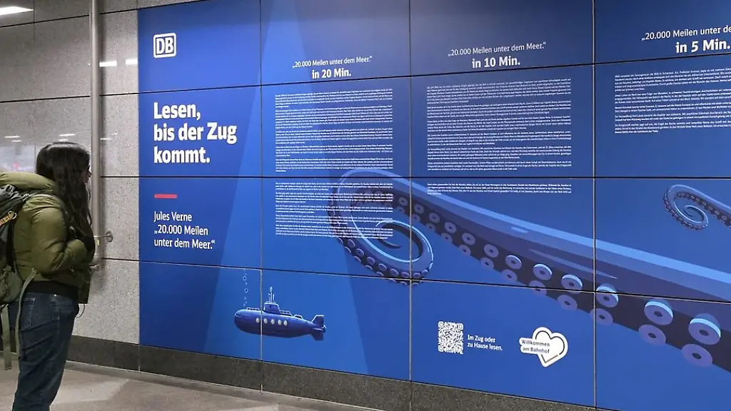 Bahnhöfe werden zu Buchseiten: Deutsche Bahn kämpft gegen Literaturverdrossenheit an