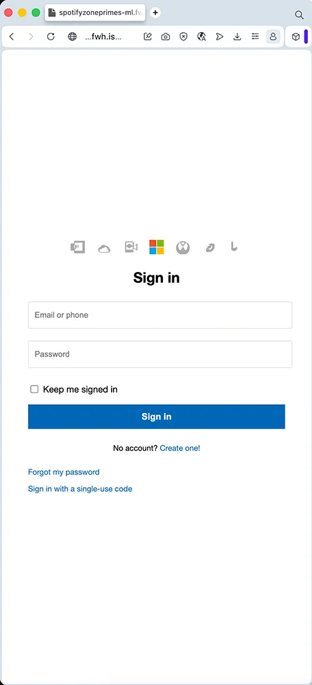 Screenshot der gefälschten Seite, die Logindaten des Mail-Kontos abfragt