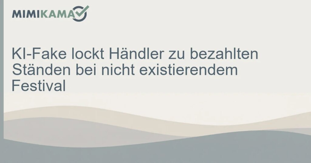 KI-Fake wirbt Händler für falsche Festival-Stände