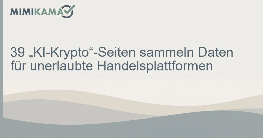 BaFin warnt vor 39 KI-Krypto-Kontaktseiten