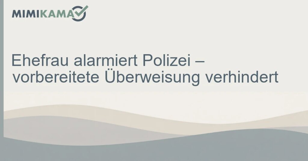 Betrugsanruf: Vorbereitete Überweisung verhindert