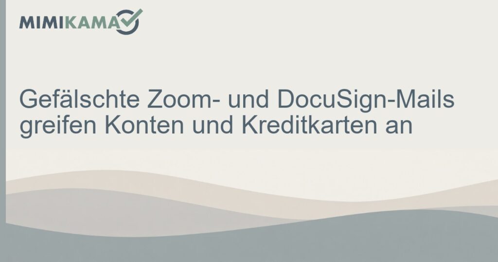 Gefälschte Zoom- und DocuSign-Mails im Umlauf