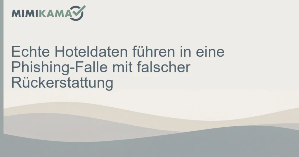 Hotel-Rückerstattung führt in Phishing-Falle