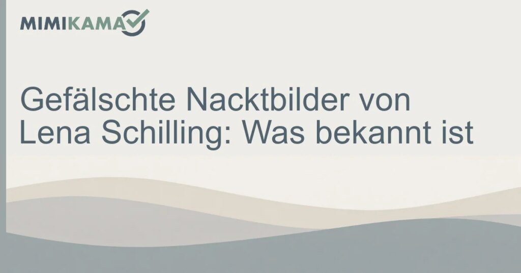 Lena Schilling: Gefälschte Nacktbilder im Netz