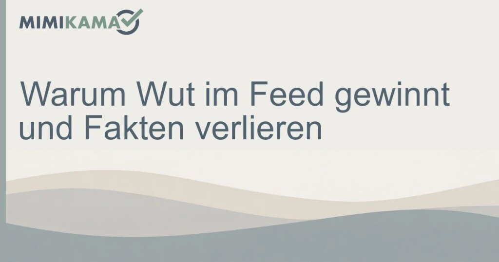 Wut im Feed: Warum Emotionen unsere Zeit stehlen