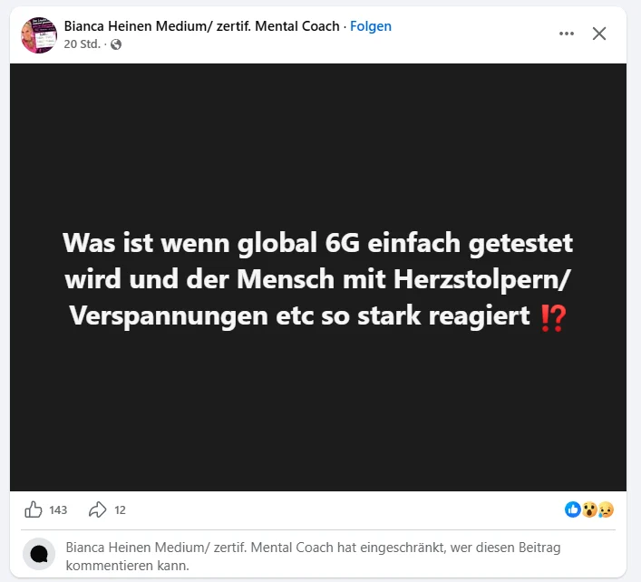 6G und Herzstolpern – Kommentare eingeschränkt
