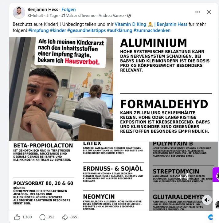 „Hausverbot“ – von Facebook als KI-Inhalt gekennzeichnet
