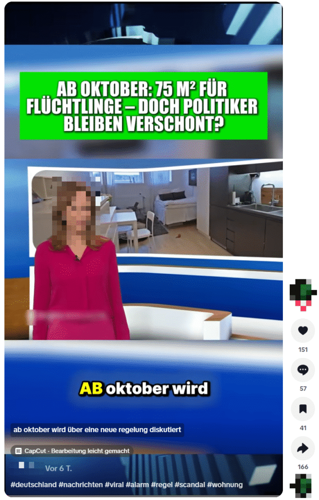 Flüchtlinge ab 75 m²: TikTok-Gerücht mit neuen Terminen
