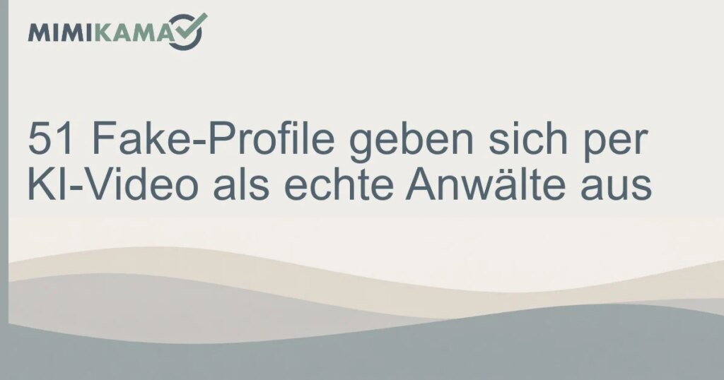 51 Fake-Profile nutzen KI-Videos echter Anwälte