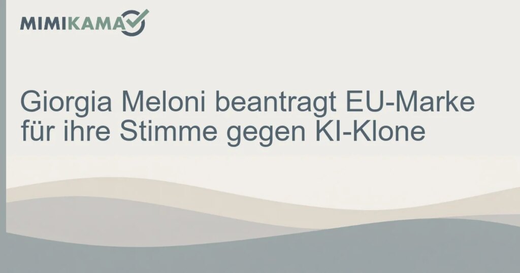Meloni beantragt EU-Marke für ihre Stimme
