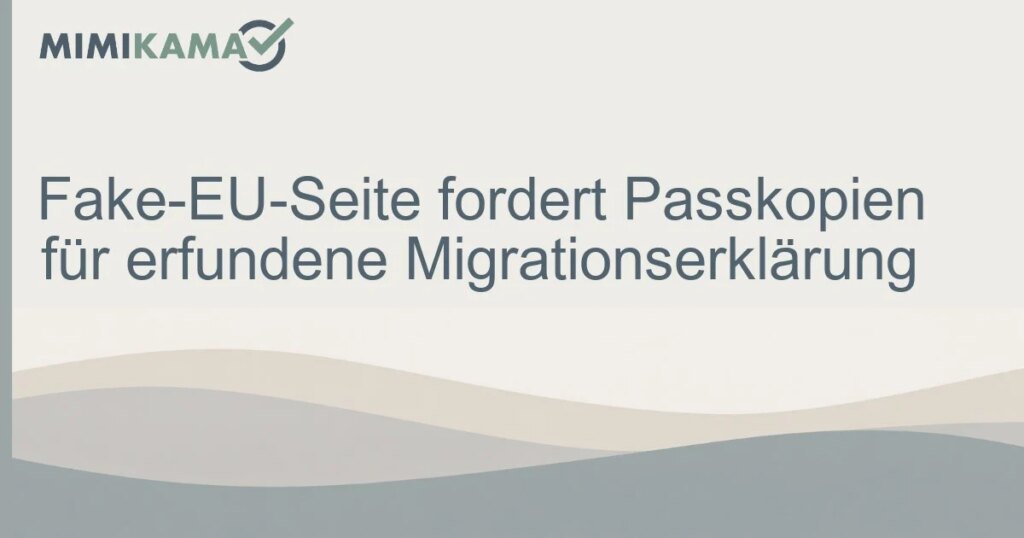 Fake-EU-Seite verlangt Passkopien für Schengen-Reisen